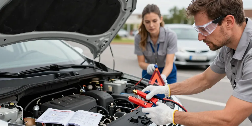 panne de voiture batterie